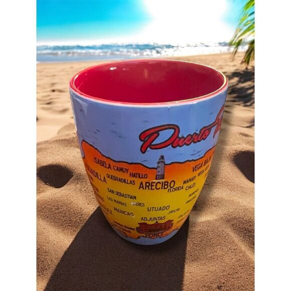 Puerto Rico Map Coffee Mug Souvenir Ceramic Cup San Juan Ponce Arecibo Aguadilla - Picture 4 of 9